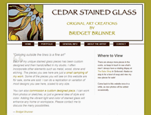 Tablet Screenshot of cedarstainedglass.com